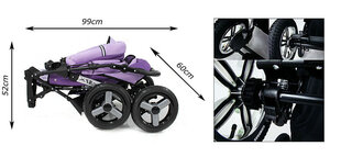Детская коляска 3 в 1 Универсальная, розовая цена и информация | Коляски | kaup24.ee