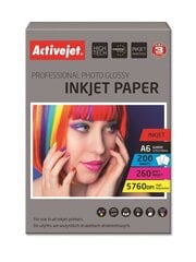 Fotopaber tindiprinteritele Activejet AP6-260GR200, A6, 200 tk hind ja info | Kirjatarbed | kaup24.ee