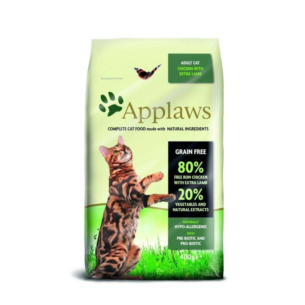 Applaws Adult kana- ja lambalihaga, 0,4 kg цена и информация | Kuivtoit kassidele | kaup24.ee