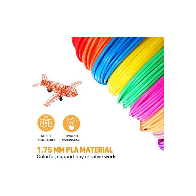 105 m PLA plastik 3D pliiatsite jaoks, 21 värvi 5 m igaühele hind ja info | Nutiseadmed ja aksessuaarid | kaup24.ee