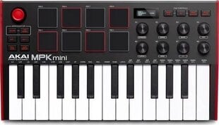 AKAI MPK Mini MK3 Клавиатура управления Пэд-контроллер MIDI USB Черный, Красный цена и информация | Клавишные музыкальные инструменты | kaup24.ee