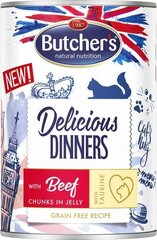 Корм с говядиной Butcher's Delicious Dinners цена и информация | Кошачьи консервы | kaup24.ee