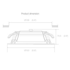 CORVI led downlight 10 3000k 10w 1200 lumen IP54 Dimmable цена и информация | Лампочки | kaup24.ee