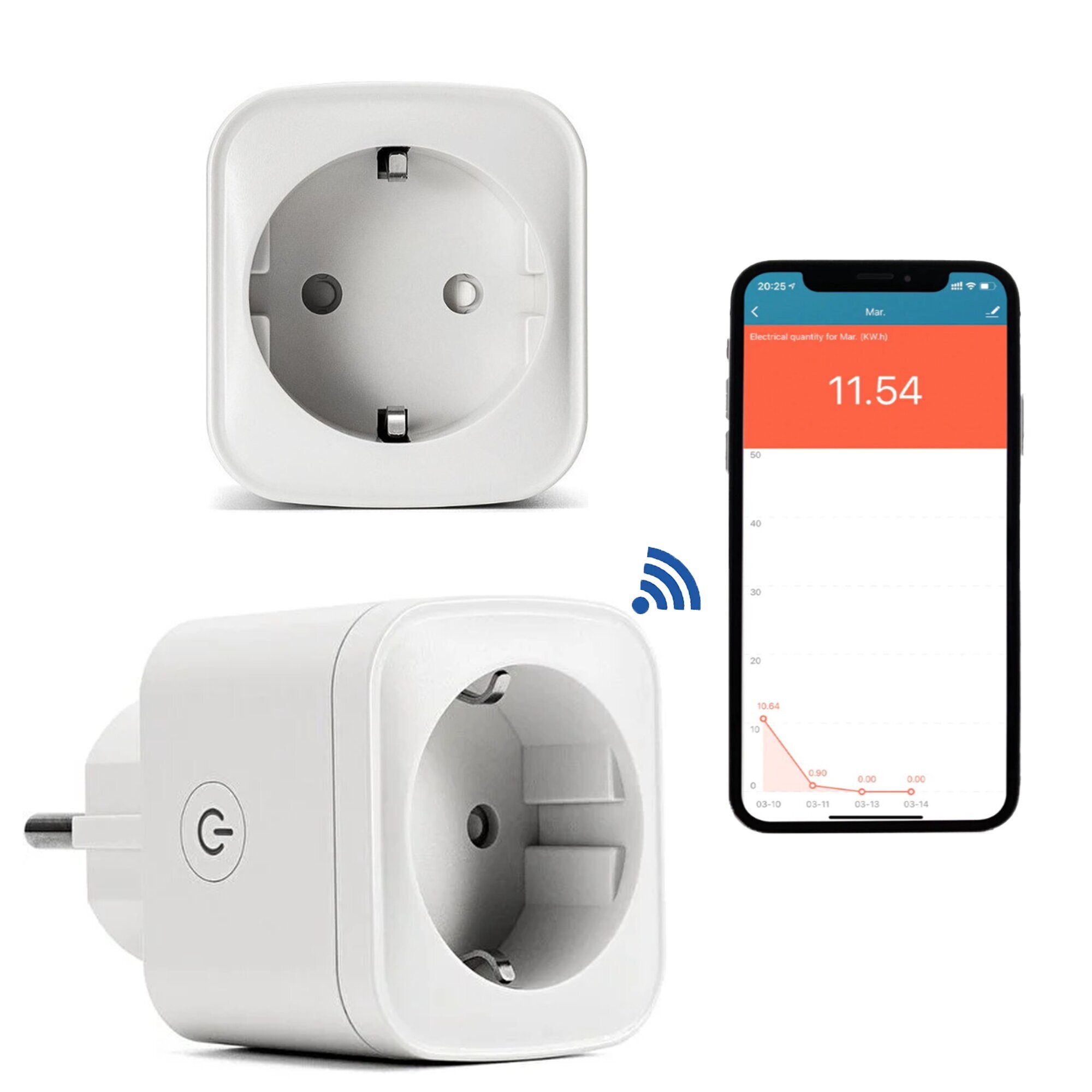 Умная розетка wifi с приложением Tuya/Smartlife, Livman EU02 цена |  kaup24.ee