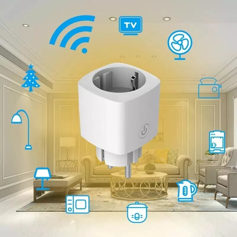 Wifi pistikupesa Tuya/Smartlife rakendusega 2 tk, Livman EU02 цена и информация | Lülitid ja pistikupesad | kaup24.ee