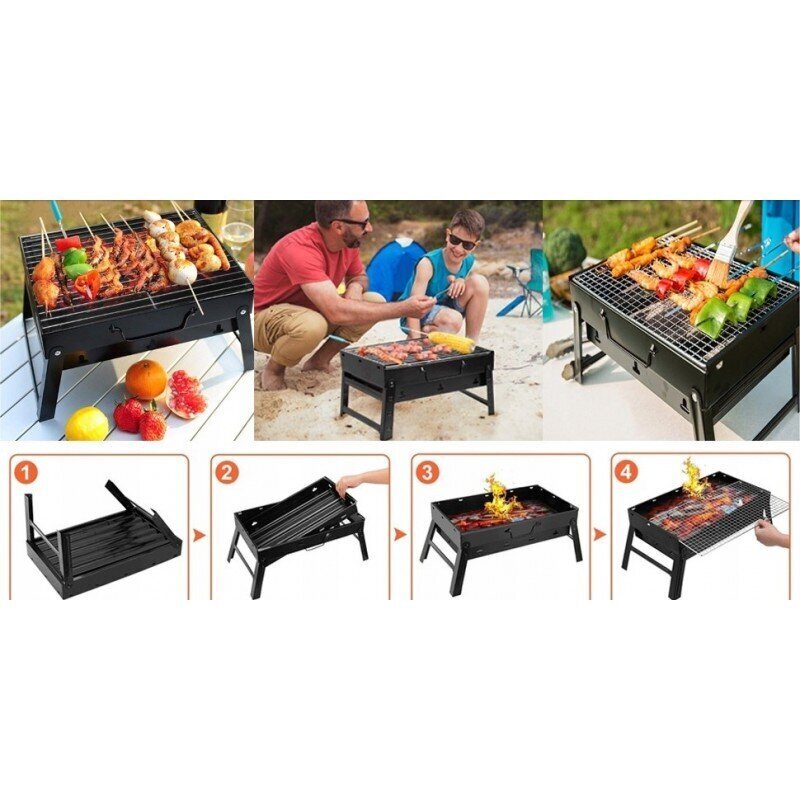 Kaasaskantav söegrill, 36cm x 29cm hind ja info | Grillid | kaup24.ee