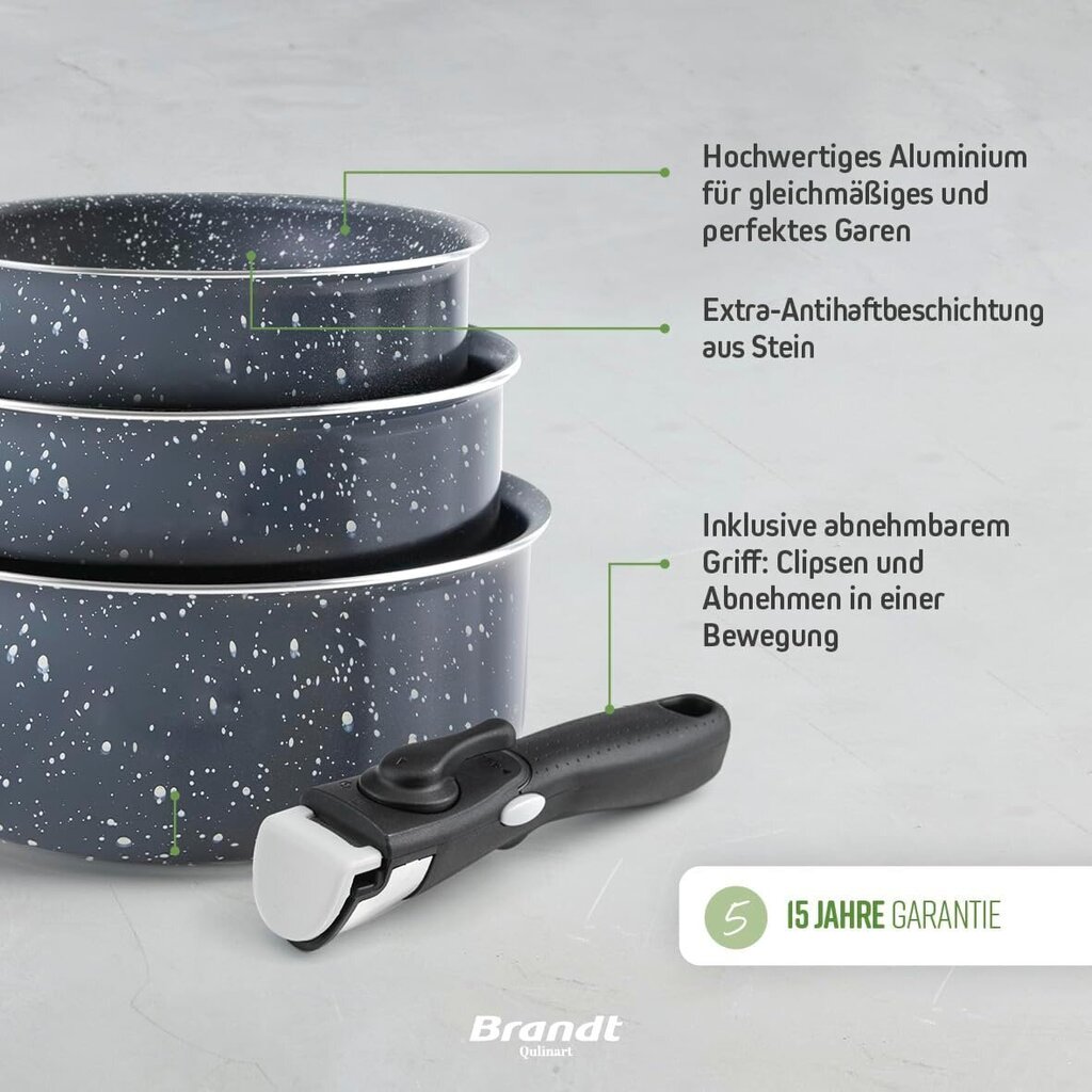 Pannide komplekt Brandt, 4 tk, 16, 18 & 20 cm hind ja info | Pannid | kaup24.ee