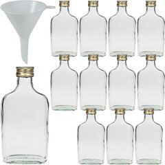 Набор Viva Haushaltswaren, 9 миниатюрных стеклянных бутылочек с завинчивающимися крышками для самостоятельного наполнения, 200 мл цена и информация | Стаканы, фужеры, кувшины | kaup24.ee