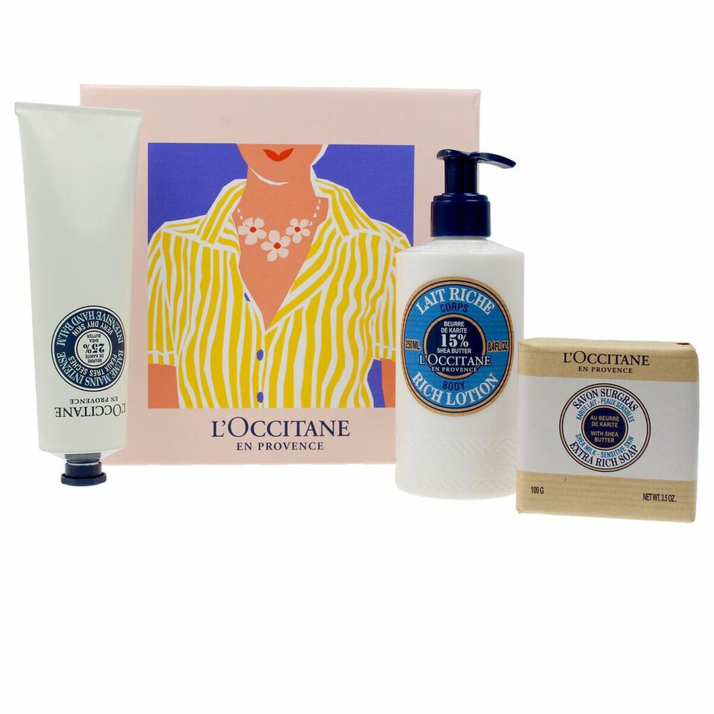 Kosmeetika komplekt L'Occitane En Provence Karite Lait Ultra Riche Corps, 3tk цена и информация | Kehakreemid, losjoonid | kaup24.ee