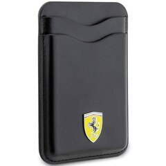 Ferrari Wallet Card Slot FEWCMRSIK czarny|black MagSafe Leather 2023 Collection FEWCMRSIK цена и информация | Женские кошельки, держатели для карточек | kaup24.ee