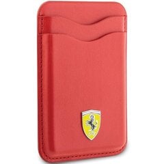 Ferrari Wallet Card Slot FEWCMRSIR czerwony|red MagSafe Leather 2023 Collection FEWCMRSIR цена и информация | Женские кошельки, держатели для карточек | kaup24.ee