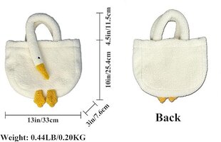 Xackwuero женская плюшевая сумка с гусем, белая цена и информация | Женские сумки | kaup24.ee