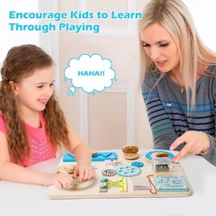 Ark miido Busy Board Деревянная сенсорная игрушка для детей цена и информация | Игрушки для малышей | kaup24.ee