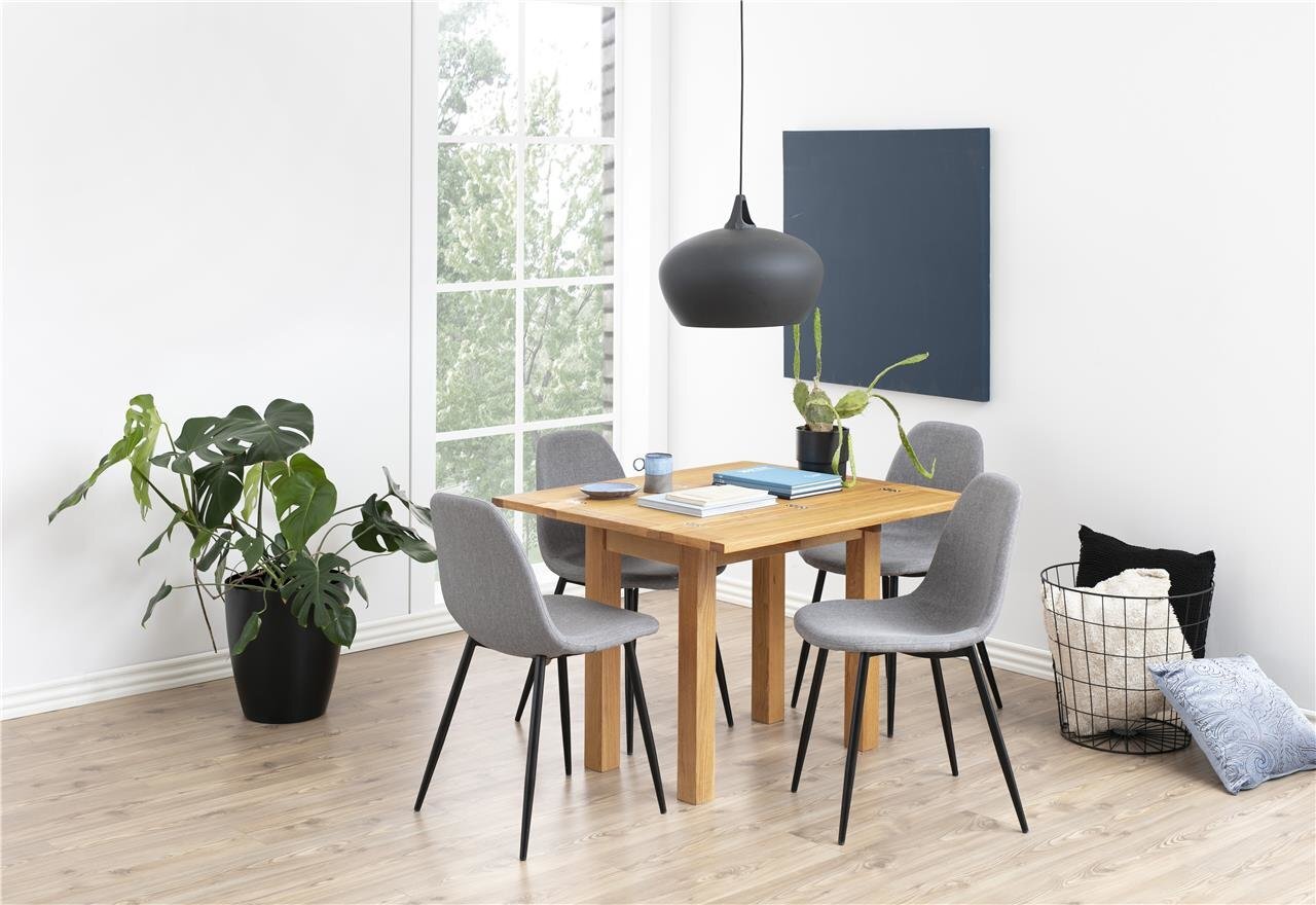 4 tooli komplekt Wilma, helehall/must hind ja info | Söögilaua toolid, köögitoolid | kaup24.ee
