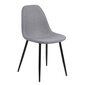 4 tooli komplekt Wilma, helehall/must цена и информация | Söögilaua toolid, köögitoolid | kaup24.ee