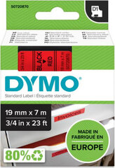 Lamineeritud Lint Sildimasinatele Dymo D1 45807 LabelManager™ Punane Must 19 mm (5 Ühikut) hind ja info | Printeritarvikud | kaup24.ee