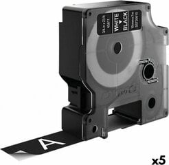 Lamineeritud Lint Sildimasinatele Dymo D1 45811 LabelManager™ Must Valge 19 mm (5 Ühikut) hind ja info | Printeritarvikud | kaup24.ee