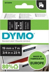 Lamineeritud Lint Sildimasinatele Dymo D1 45811 LabelManager™ Must Valge 19 mm (5 Ühikut) hind ja info | Printeritarvikud | kaup24.ee