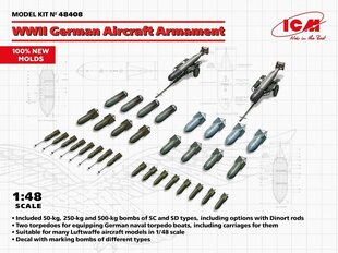 Liimitav mudel ICM 48408 WWII German Aircraft Armament 1/48 цена и информация | Склеиваемые модели | kaup24.ee