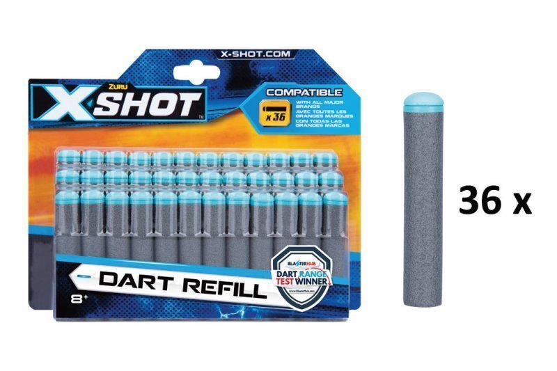 Padrunid Xshot Dart Refill, 36 tk, 3618 цена и информация | Poiste mänguasjad | kaup24.ee