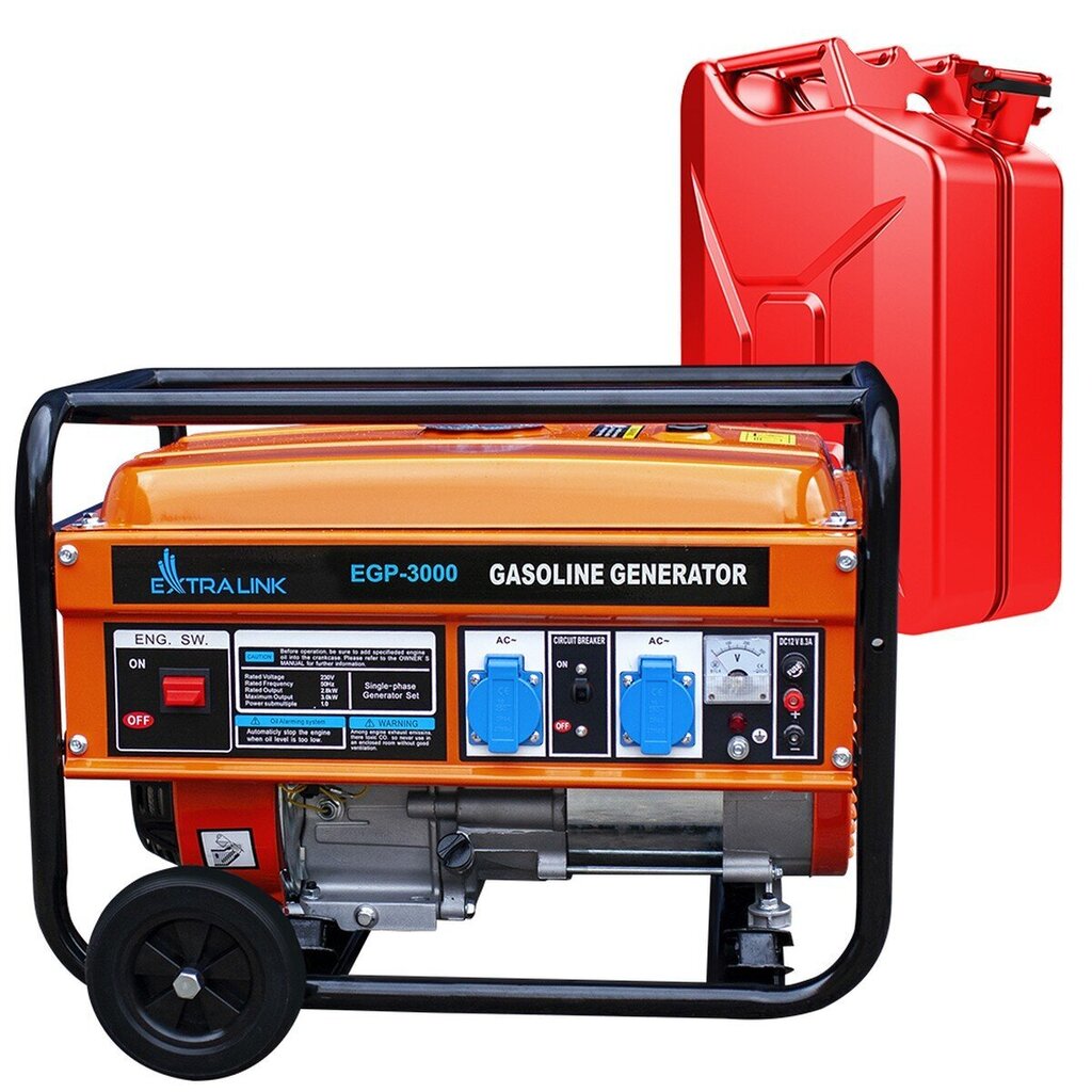 Bensiini elektrigeneraator Extralink EGP-3000, 3000W hind ja info | Generaatorid | kaup24.ee