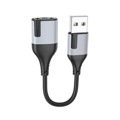 Borofone Adapter BV19 Creator Audio 2 in 1 - USB to 2xjack 3,5mm - black цена и информация | Адаптеры и USB-hub | kaup24.ee