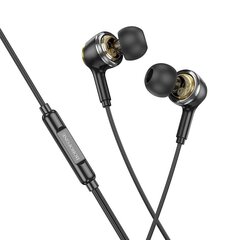 Borofone Earphones BM90 Miller with microphone black цена и информация | Наушники | kaup24.ee