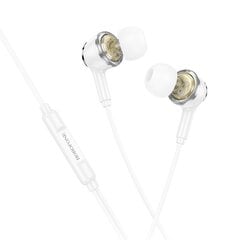 Borofone Earphones BM90 Miller with microphone Typ C white цена и информация | Наушники | kaup24.ee