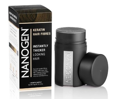 Juustele efekti andev puuder-kiud Nanogen Black 15 g hind ja info | Juuksevärvid | kaup24.ee