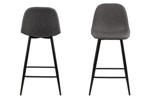 Комплект из 2-х барных-полубарных стульев Wilma, темно-серый цена и информация | Стулья для кухни и столовой | kaup24.ee