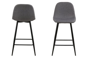 Комплект из 2-х барных-полубарных стульев Wilma, серый цена и информация | Стулья для кухни и столовой | kaup24.ee