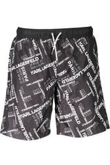Ujumispüksid meestele Karl Lagerfeld Beachwear KL20MBL01, must hind ja info | Ujumispüksid, shortsid | kaup24.ee