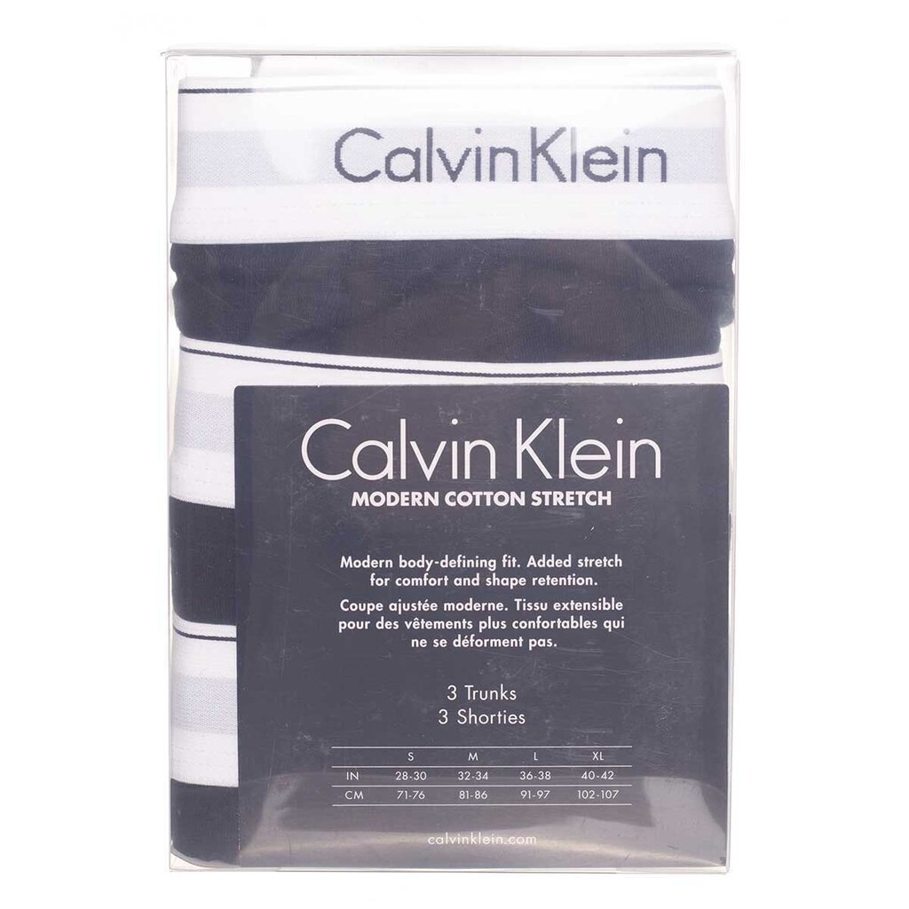 Lühikesed püksid meestele Calvin Klein 50784, must, 3 tk цена и информация | Meeste aluspesu | kaup24.ee