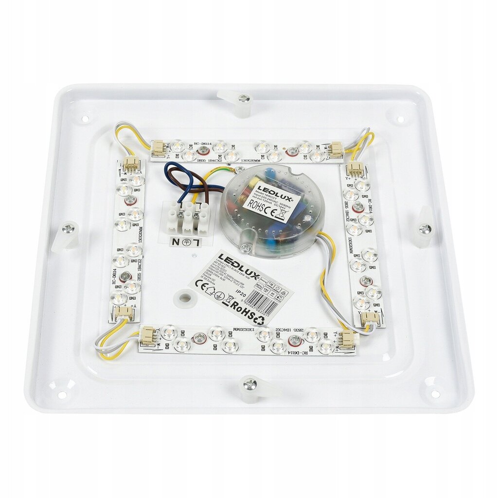 LED laevalgusti, 33x33cm, puldiga, valge hind ja info | Laelambid | kaup24.ee