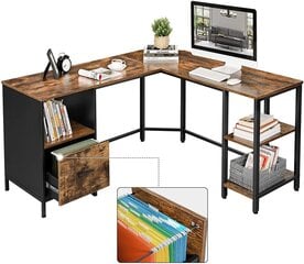 Arvutilaud, pruun цена и информация | Компьютерные, письменные столы | kaup24.ee