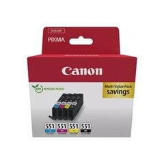 Canon CLI-551 BK/C/M/Y (6509B015) цена и информация | Картриджи для струйных принтеров | kaup24.ee