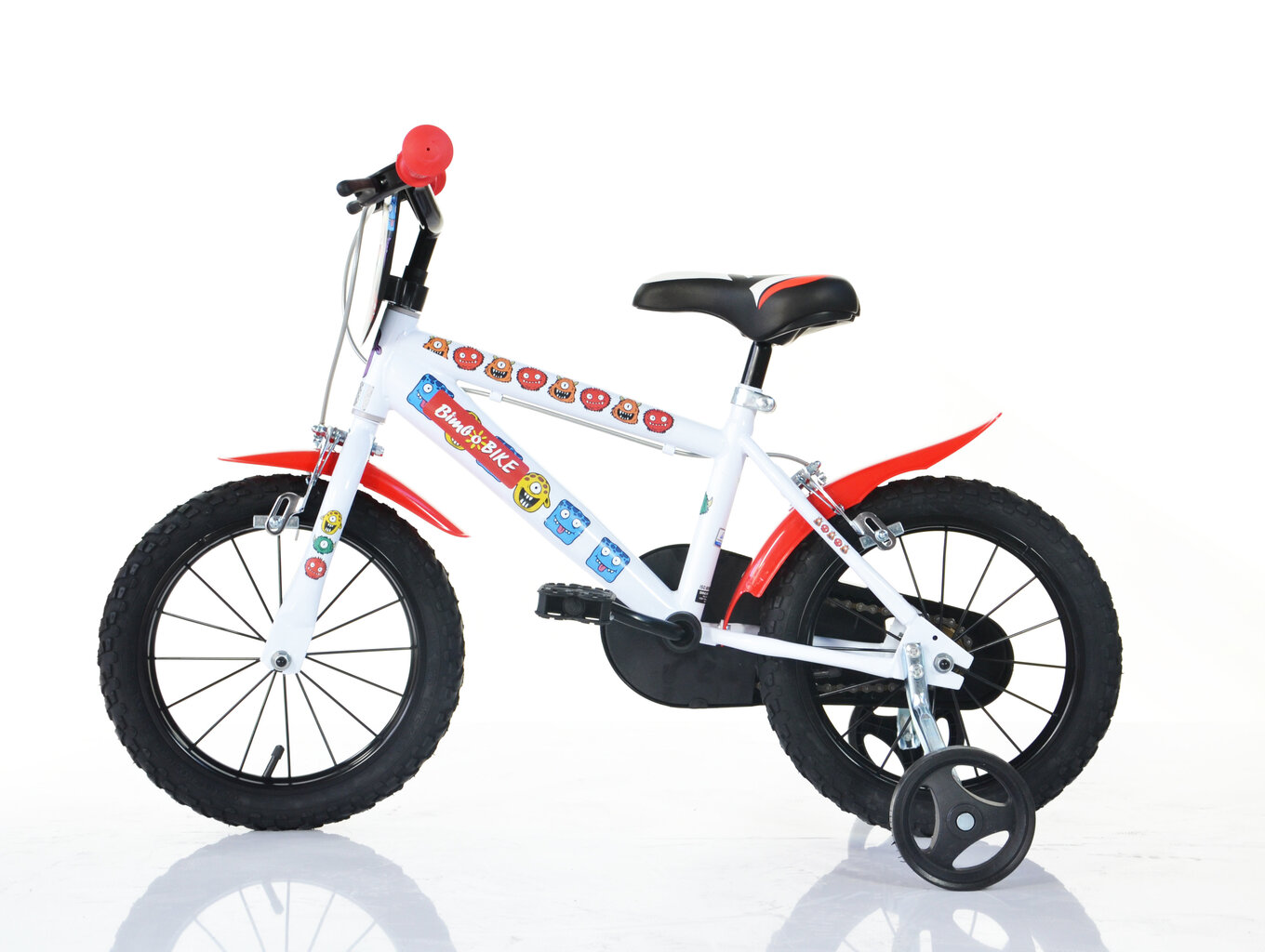 Poiste jalgratas Bimbo Bike 16", valge/punane hind ja info | Jalgrattad | kaup24.ee