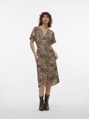 Vero moda женское платье 10287361*06, белый/коричневый 5715511887662 цена и информация | Платья | kaup24.ee