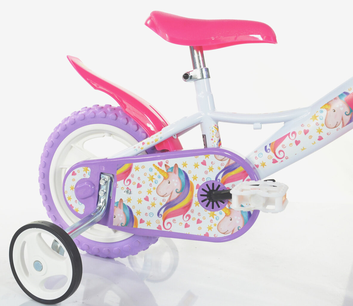 Tüdrukute jalgratas Bimbo Bike 12", valge/lilla hind ja info | Jalgrattad | kaup24.ee