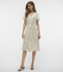 Vero Moda женское платье 10303401*01, натурально-белый/желтый 5715513346747 цена и информация | Платья | kaup24.ee