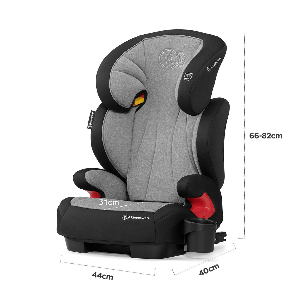 Turvatool KinderKraft Unity ISOFIX, 15-36 kg, grey hind ja info | Turvatoolid | kaup24.ee