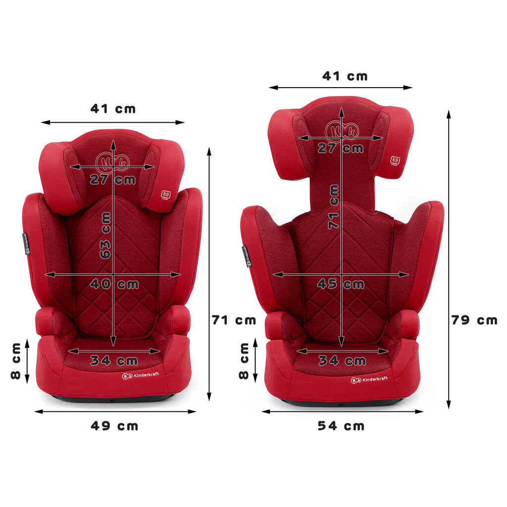 Turvatool KinderKraft Xpand, 15-36 kg, red цена и информация | Turvatoolid | kaup24.ee