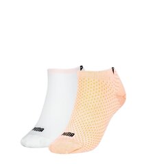 Puma женские носки 2 пары 938385*01, белый+оранжевый 8720245568609 цена и информация | Женские носки | kaup24.ee