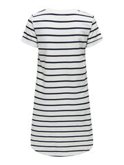 JDY женское платье 15298074*02, белый/тёмно-синий 5715509505318 цена и информация | Платья | kaup24.ee