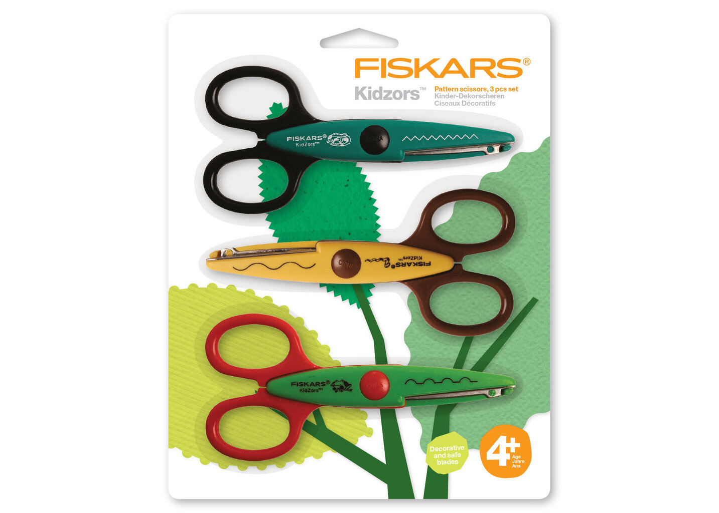 Sik-sak kääride komplekt Fiskars 3 tk цена и информация | Kirjatarbed | kaup24.ee