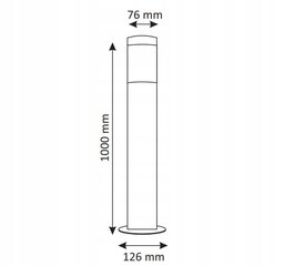 Aiavalgusti 100 cm - hõbe hind ja info | Polux Aiakaubad | kaup24.ee