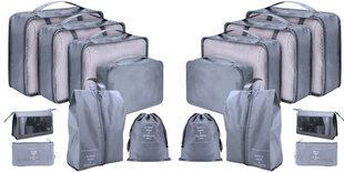 2 комплекта чемоданов, серые цена и информация | Чемоданы, дорожные сумки | kaup24.ee