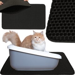 Коврик для кошачьего туалета L89, черный цена и информация | Средства по уходу за животными | kaup24.ee