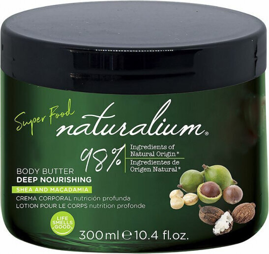 Tugevatoimeline niisutav kreem Naturalium Super Food Macadamia, 300 ml hind ja info | Kehakreemid, losjoonid | kaup24.ee