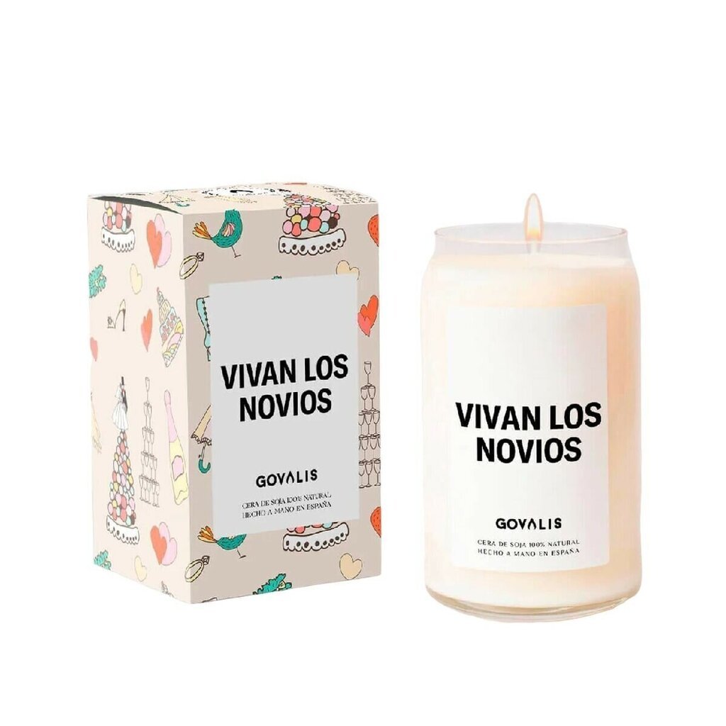 Lõhnastatud küünal GOVALIS Vivan los Novios (500 g) hind ja info | Küünlad, küünlajalad | kaup24.ee